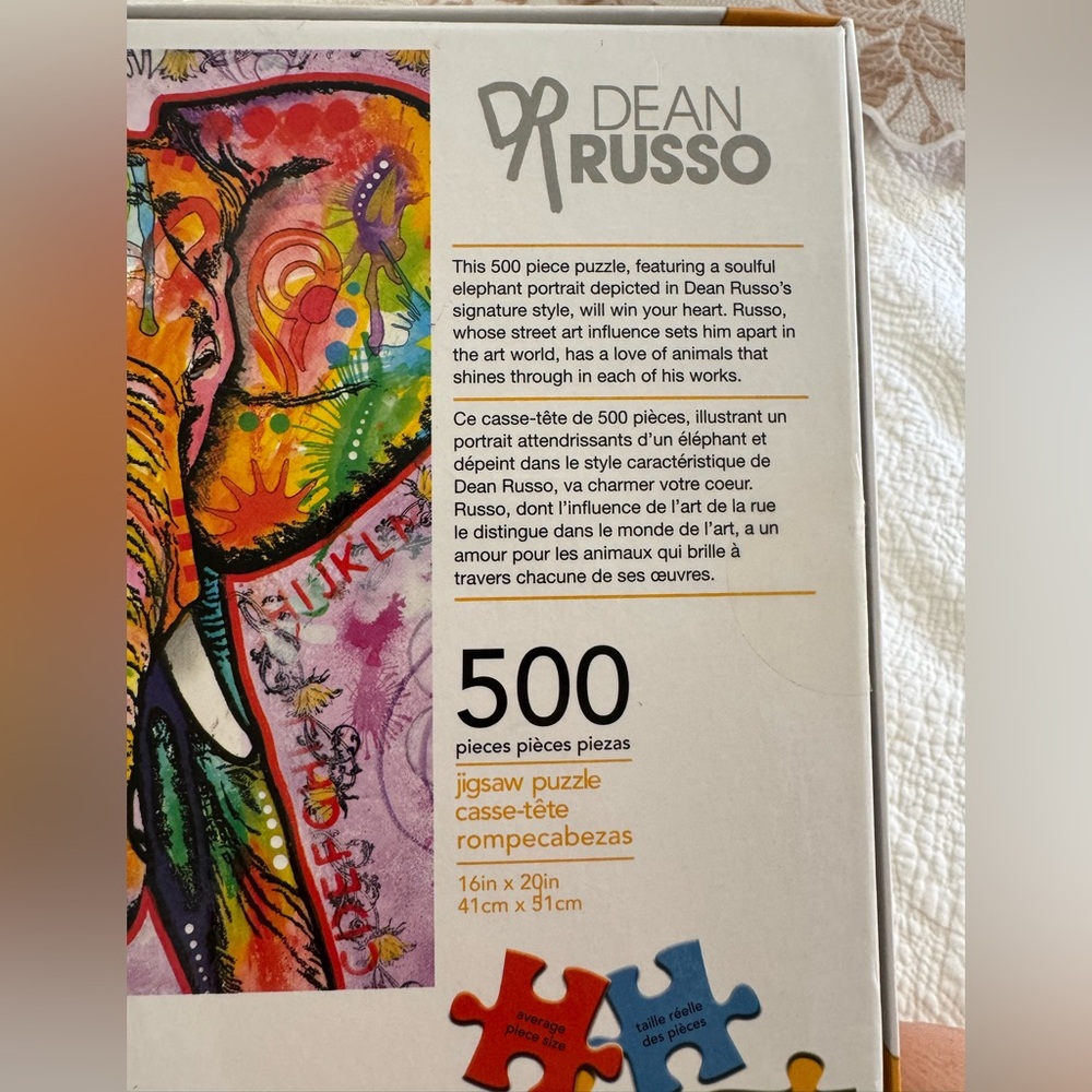 NWOT Aquarius Colorful Elephant Jigsaw Puzzle 🦋 - Picture 6 of 6